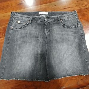 Black Denim Mini Skirt